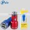 Double usb stainless steel metal car charger output car safety hammer mobile phone broken window multifunctional car charger