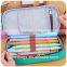 Customized Premium Quality Pencil Case With Compartments Three Colors