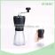 Plastic housing portable coffee mill/grinder, Manual Ceramic Burr Coffee Grinder, Hand-crank Coffee Mill