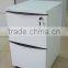Steel 3 Drawers Movable Cabinet Mobile Pedestal With Plastic Top