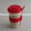450ml eco plant fiber drinking cup with silicone lid
