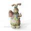 Resin rabbit with easter egg in hand figurines craft easter bunny