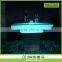 Modern design Square Set high bar cocktail white PE plastic led light bar table