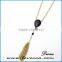 tassel teardrop gemstone gold druzy pendant necklace
