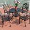 Hotel high end cast aluminum table chair