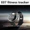 Made in China touch screen smart wristband E07 smart bracelet fitness wearable tracker bluetooth watch