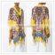 Ruffled Neck Short African Kitenge Dress Designs Women Kaftans Style Kurti hsk2200