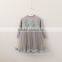 Fashion autumn winter girls dress woolen kids girls princess one-piece lace dress
