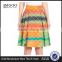 2016 Alibaba Express Multi Color A-line High-Rise Waist Pleated Cotton Net-Print Midi Knee Length Skirt