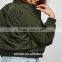 Wholesale woman bomber jacket custom satin jacket fashion woman apparel