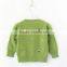 Korean style girls cardigan sweater design solid color cotton sweater