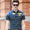 Summer new men's short sleeve stripes stamp T-shirt