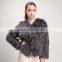 Myfur 2017 New Arrived Lady Warm Genuine Fox Fur Coat Silver Fox Fur Garment