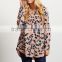 Latest design new fashion button up printing long sleeve maternity clothes
