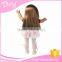 Wholesale oem fashion design small vinyl girls doll ballet dance mini lace skirt dress clothing