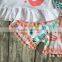 new Summer baby girls clothes mint coral mermaid under the sea boutique short kids cotton kids wear ruffles match accessories