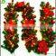 2.7M Christmas decoration long green canes rattan with balls bows christmas tree decorations christmas ornaments