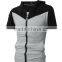 2016 new design unisex short sleeve full zip up hoodie with customized logo