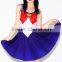 2017 Womens One Piece Sailor Moon Blue Cosplay skater dress wholesale