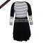 2017 Women Black Chic Blocked Stripe Jersey I Ladies Dresses