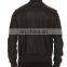 Turtleneck Windbreaker Black two-side Leather Jacket with Perforation and bags