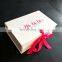 hot sale fashion design laminated foldable gift box with ribbon closure