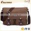 CR on time delivery guaranteed 2016 latest fashion men's canvas shoulder bag brown vintage messenger bags