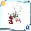 Cool Different Countries Metal Decoration Mustache Key Holder Keychain