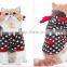 wholesale dog Pet cat Xmas elk Winter point plush Clothes hoodie sport Overcoat