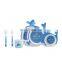 Bamboo fiber tableware set for children creative cartoon bowl divided gift tableware Whale style bamboo fiber tableware