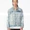 DiZNEW DongGuan High Quality Destroyed Blue Painted Denim jeans jacket For Men