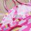 2019 Summer New Pink Rainbow Print Kids Cloud Ruffle Swimwear Off-shoulder One Piece Baby Girl Swimsuit
