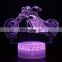 3D LED illusion Motorcycle  USB 7 Color Table Night Lamp Light Bedroom Child Gift