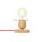 Wholesale Loft E27 Wooden Natural Table Lamp Decorative Table Lamp For Bar Bedroom Cafe