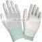 Breathable and Soft PU Palm Coated Carbon fiber Anti-static Work Gloves Construction