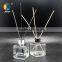 135ml square shape reed diffuser glass diffuser bottle with aluminium cap for home decoration