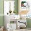 Wooden Mirrored Dressing Table, Makeup Vanity Dressing Table Dresser Desk for Bedroom