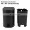 SoftStep 3 Gallon Small Slim Bathroom Trash Can Step Pedal Garbage Bin metal bin