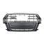 High quality front grill for Audi Q3 center honeycomb silver bumper grille for SQ3 RSQ3 style 2013 2014 2015