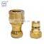 Factory direct supply no leak 1/2 inch brass material  ISO 7241-B KZD Hydraulic quick coupling for tractor