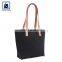 Newest Arrival Polyester Lining Material Eye Catching Design Fashionable Genuine Leather Shopper Bag for Women