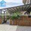 Outdoor motorized waterproof PVC Fabric patio electric retractable roof awning