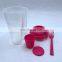 OEM Color Wholesale Plastic Fruit Salad Cup with Fork