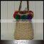 Wholesale Weave Natural Pom Pom Straw Bag