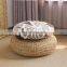 High Quality Water hyacinth ottoman braids comfortable cushion cover floor with steel frame inside Vietnam Supplier