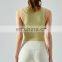 New Spring 2023 Ribbed Built In Bra Sports Crop Top Cotton Casual Sleeveless Tanks Top Hollow Out Gym Fitness Wear For Women