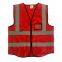 Pattern high visibility reflective safety vests with zipper and pocket yellow construction