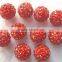 Wholesale Shamballa Beads 10MM Red Pave Bling Bling CZ Crystal Rhinestone Clay Loose Disco Ball