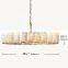 Modern Alabaster Square Block Pendants Chandelier Lighting fixture For Living Room Dining Room Kitchen Island Foyer Lobby