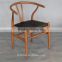 upholstered stackable aluminum wishbone Y chair